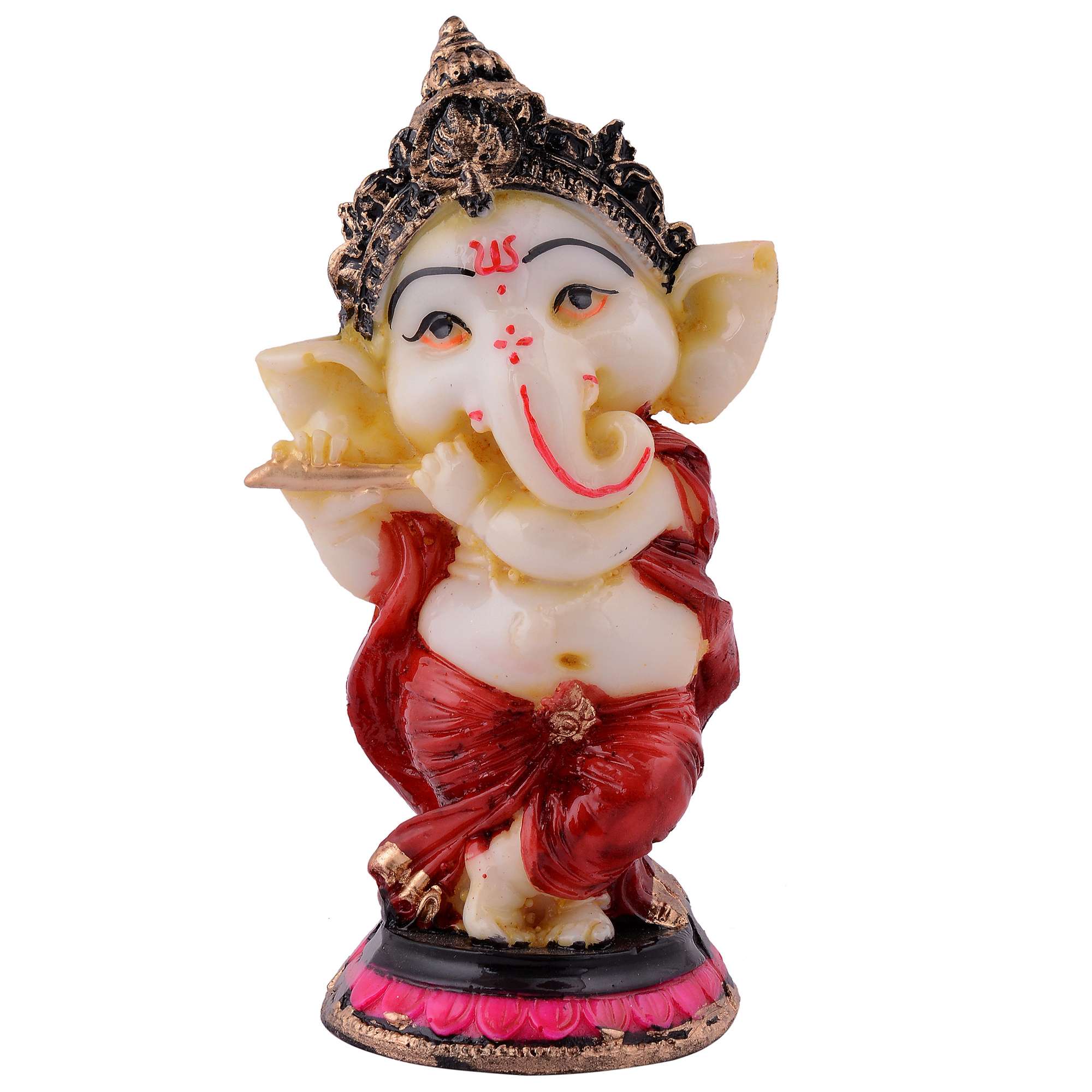 Ganesha Statue Idol Shriganesh Bhagwan Murti / Home, Office Decor / Car Dashboard / Side Table Brass Ganpati / Lord Vinayaka Statue / God of Luck & Success Sculpture / Gift Items - Image 3