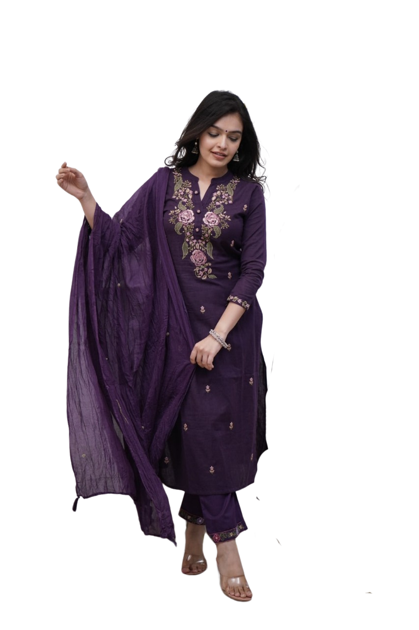 Bloom in Style ? Cotton Dress with Delicate Embroidery & Print (M)